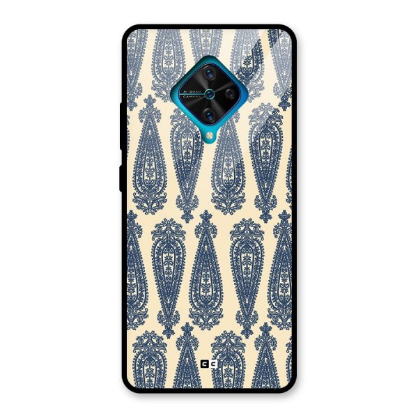 Kalamkari Design Glass Back Case for Vivo S1 Pro