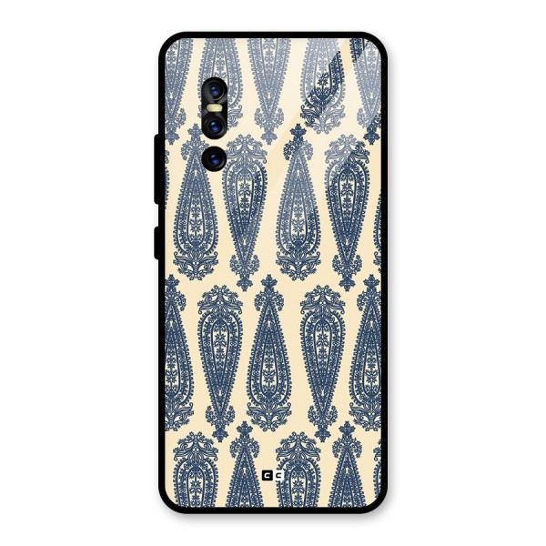 Kalamkari Design Glass Back Case for Vivo V15 Pro