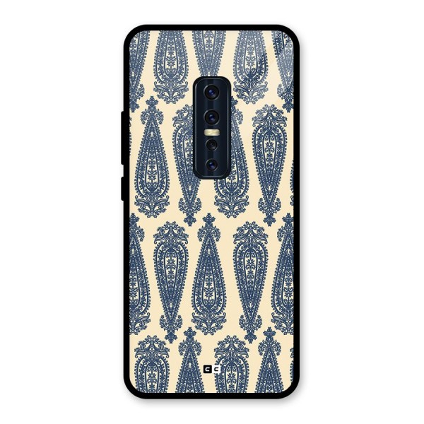 Kalamkari Design Glass Back Case for Vivo V17 Pro