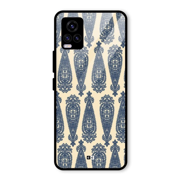 Kalamkari Design Glass Back Case for Vivo V20