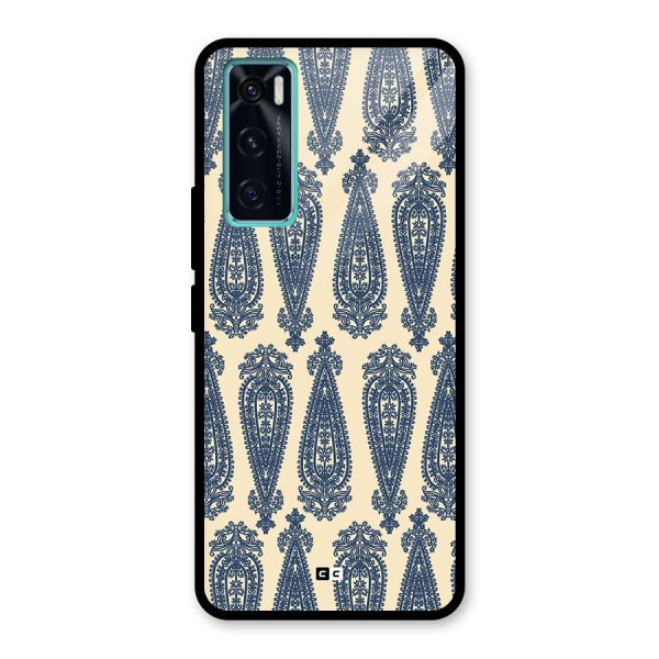 Kalamkari Design Glass Back Case for Vivo V20 SE