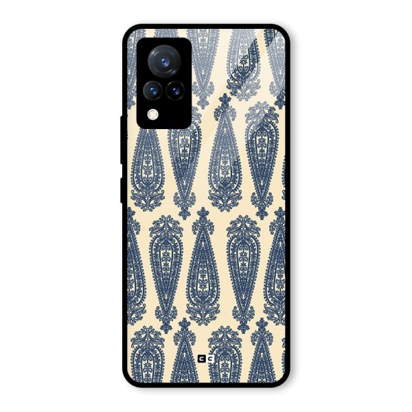 Kalamkari Design Glass Back Case for Vivo V21 5G