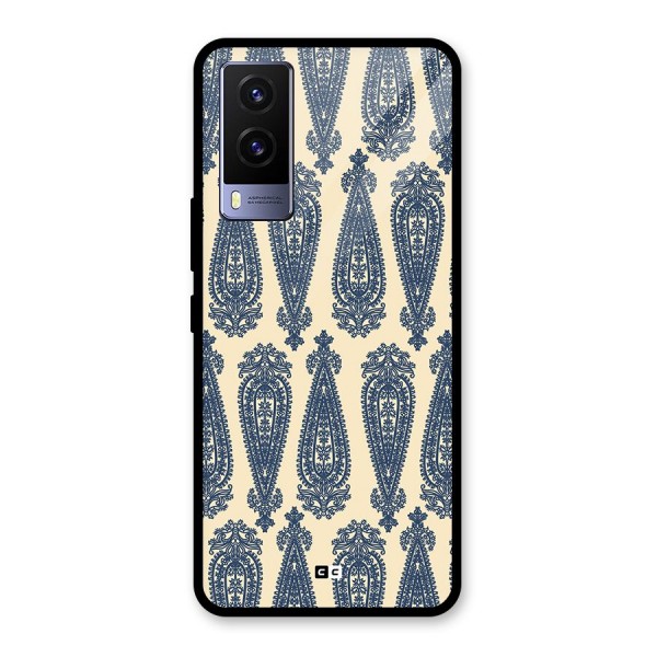 Kalamkari Design Glass Back Case for Vivo V21e 5G