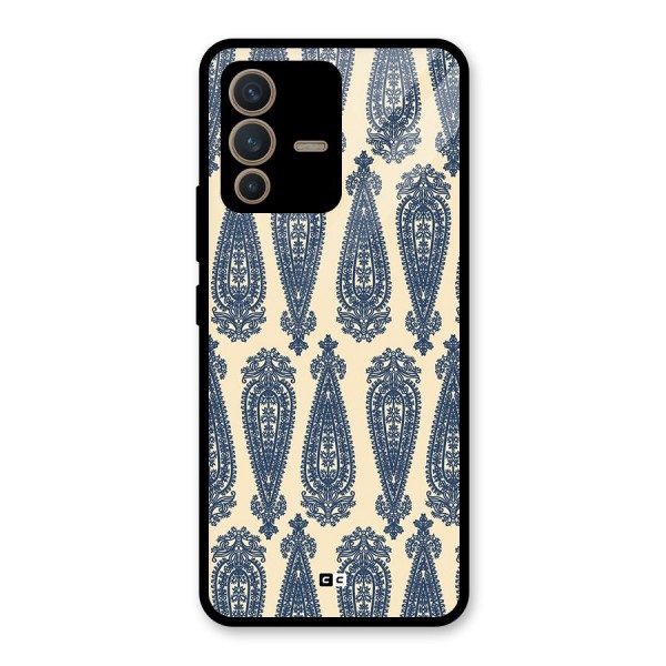 Kalamkari Design Glass Back Case for Vivo V23 5G