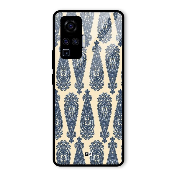 Kalamkari Design Glass Back Case for Vivo X50 Pro