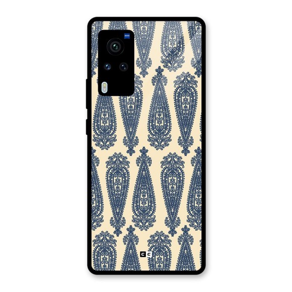 Kalamkari Design Glass Back Case for Vivo X60 Pro