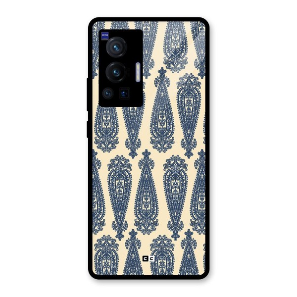 Kalamkari Design Glass Back Case for Vivo X70 Pro