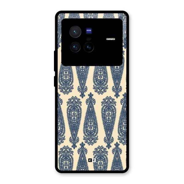 Kalamkari Design Glass Back Case for Vivo X80