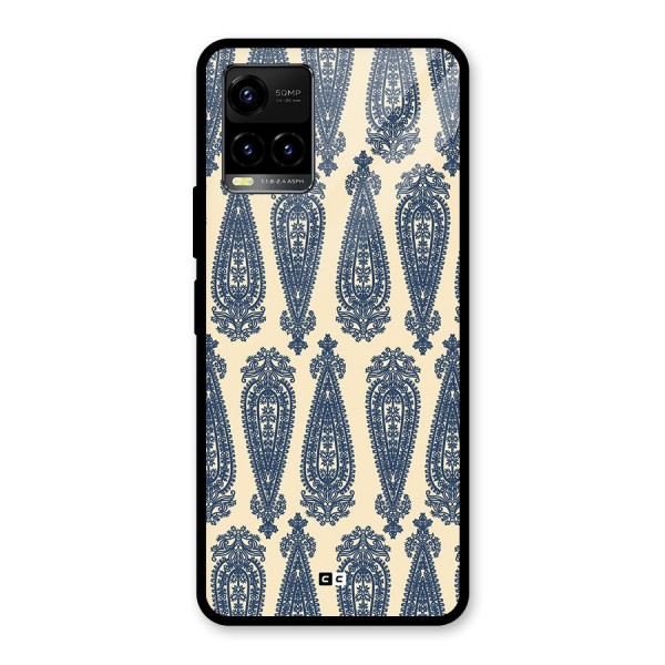 Kalamkari Design Glass Back Case for Vivo Y21A