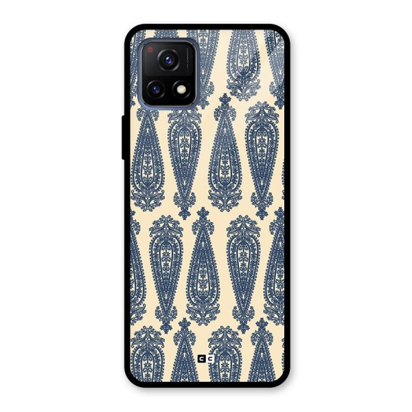 Kalamkari Design Glass Back Case for Vivo Y72 5G