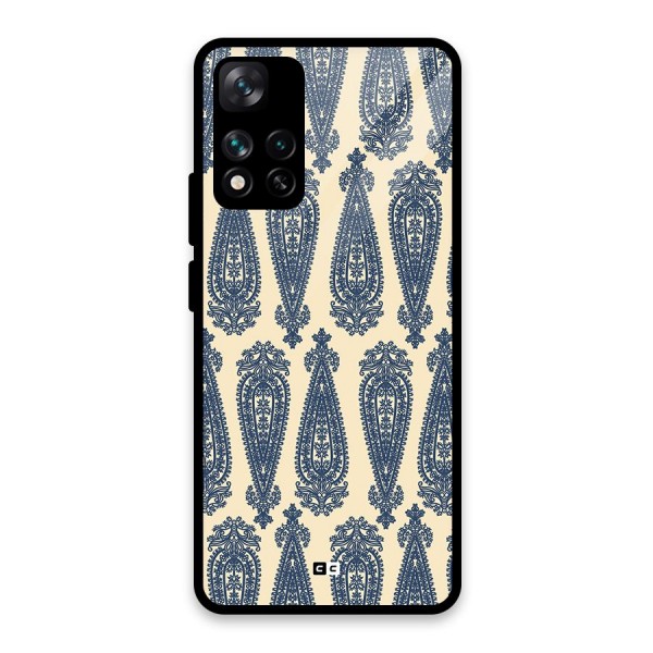 Kalamkari Design Glass Back Case for Xiaomi 11i HyperCharge 5G