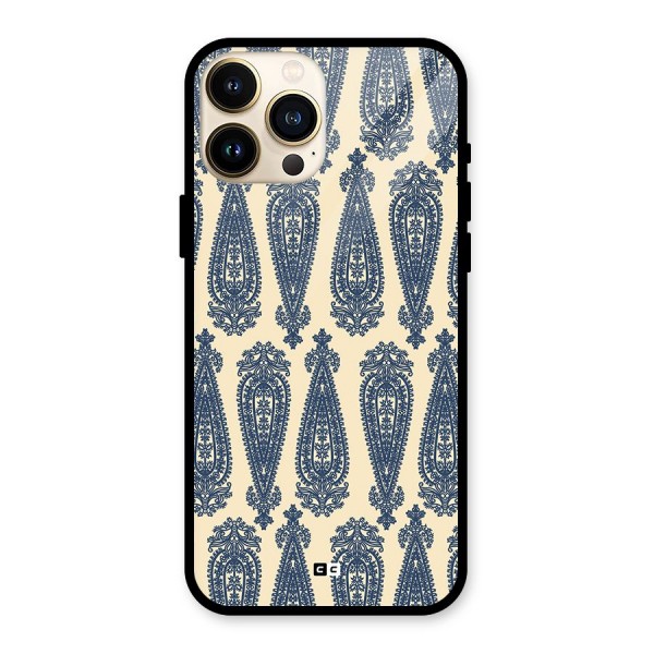 Kalamkari Design Glass Back Case for iPhone 13 Pro Max