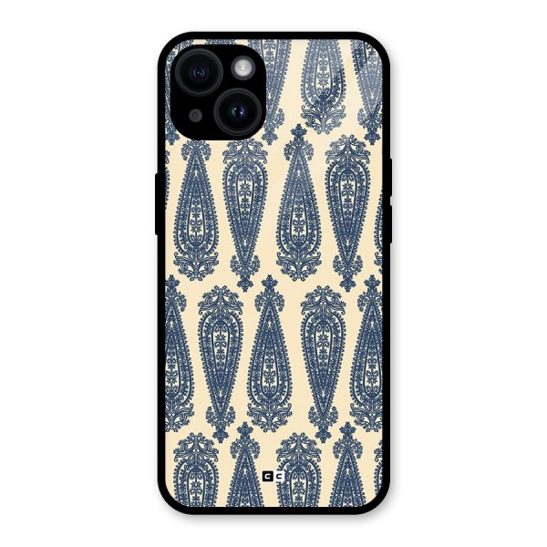 Kalamkari Design Glass Back Case for iPhone 14