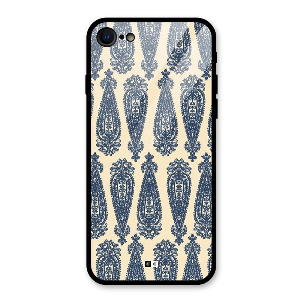 Kalamkari Design Glass Back Case for iPhone 8