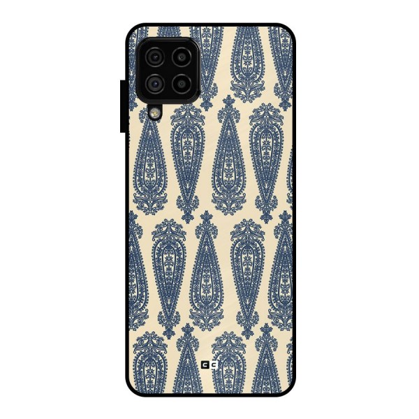 Kalamkari Design Metal Back Case for Galaxy A22 4G