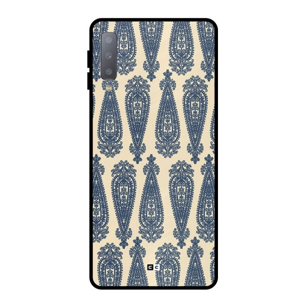 Kalamkari Design Metal Back Case for Galaxy A7 (2018)