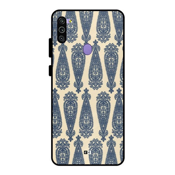 Kalamkari Design Metal Back Case for Galaxy M11