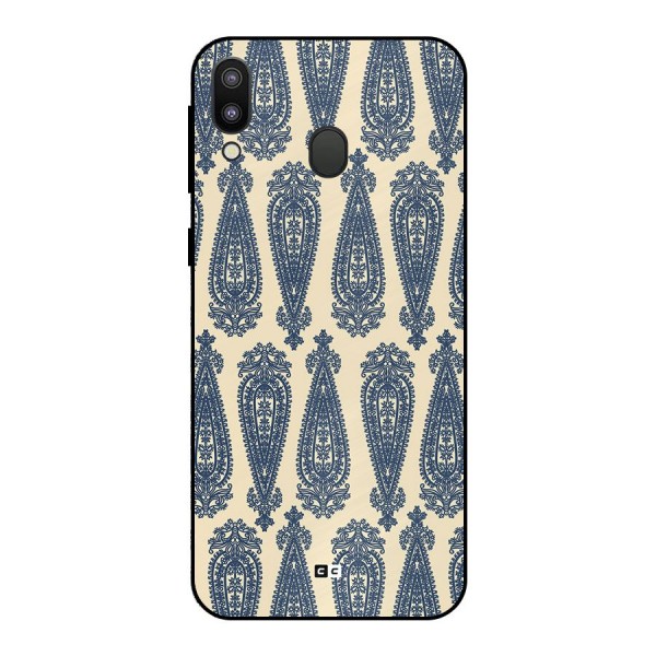 Kalamkari Design Metal Back Case for Galaxy M20