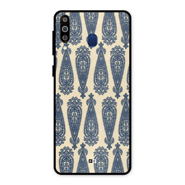 Kalamkari Design Metal Back Case for Galaxy M30