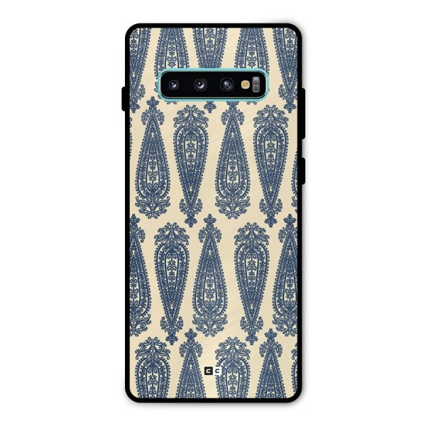 Kalamkari Design Metal Back Case for Galaxy S10 Plus