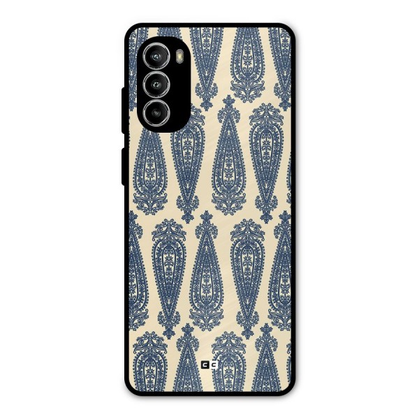 Kalamkari Design Metal Back Case for Moto G52