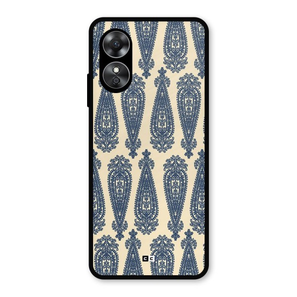 Kalamkari Design Metal Back Case for Oppo A17