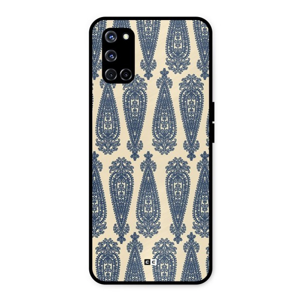 Kalamkari Design Metal Back Case for Oppo A52