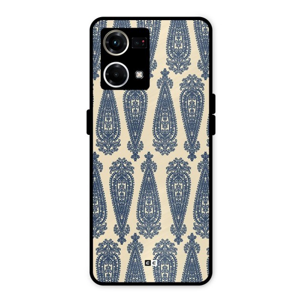 Kalamkari Design Metal Back Case for Oppo F21 Pro 4G