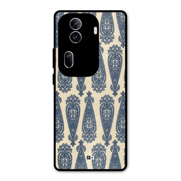 Kalamkari Design Metal Back Case for Oppo Reno11 Pro 5G