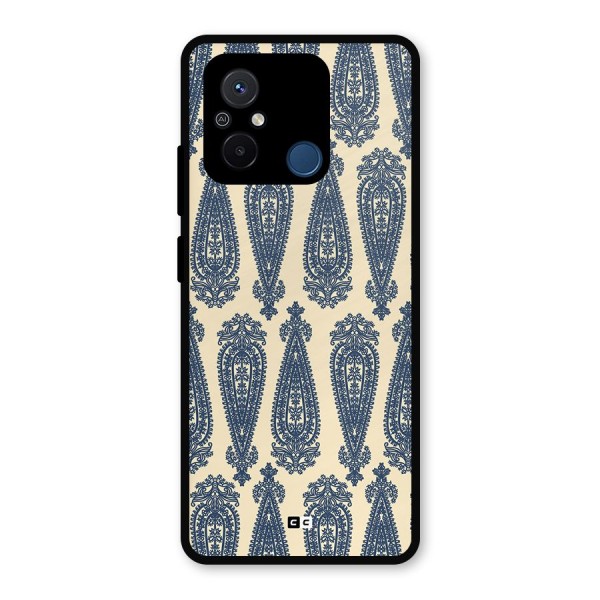 Kalamkari Design Metal Back Case for Poco C55