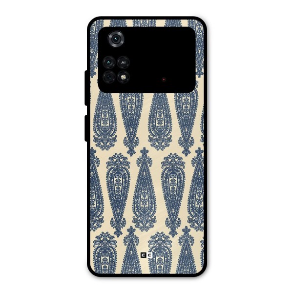 Kalamkari Design Metal Back Case for Poco M4 Pro 4G