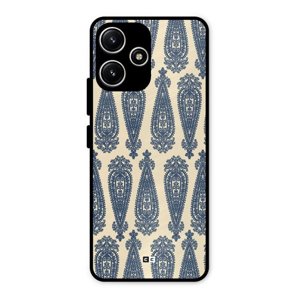 Kalamkari Design Metal Back Case for Poco M6 Pro