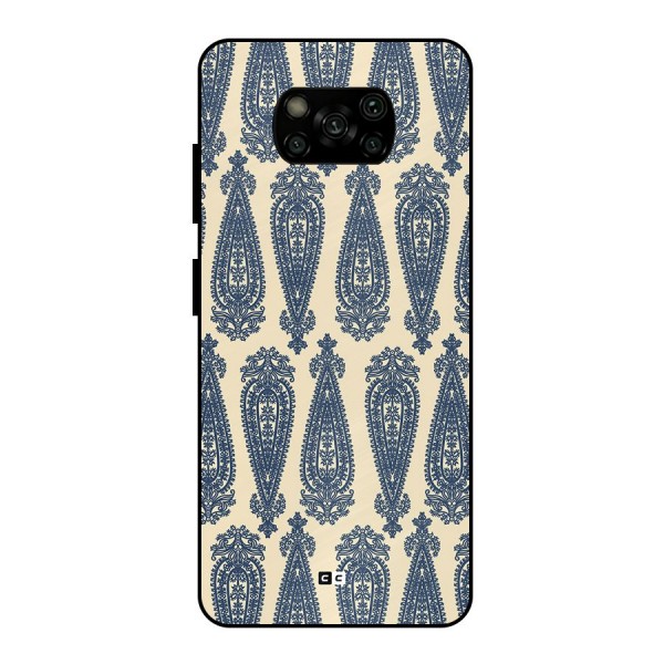 Kalamkari Design Metal Back Case for Poco X3