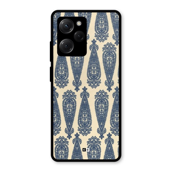 Kalamkari Design Metal Back Case for Poco X5 Pro