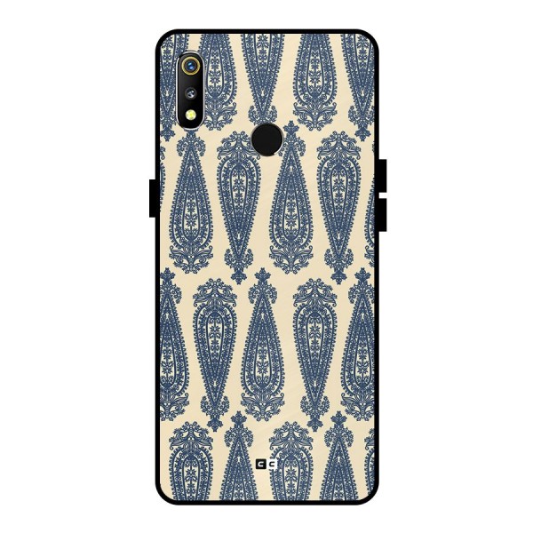 Kalamkari Design Metal Back Case for Realme 3