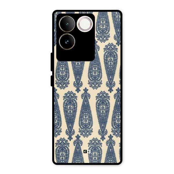 Kalamkari Design Metal Back Case for Vivo T2 Pro