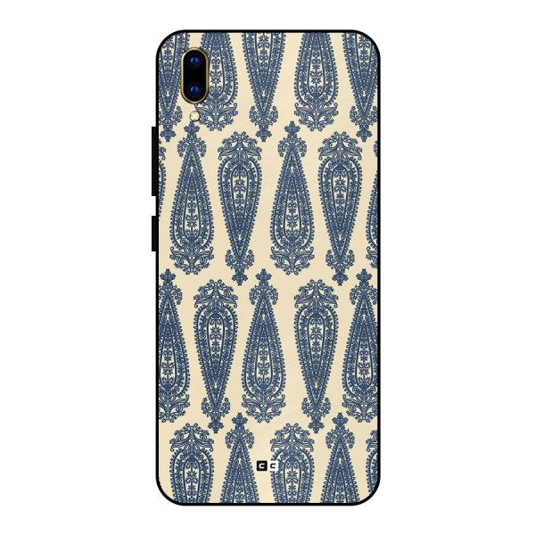 Kalamkari Design Metal Back Case for Vivo V11 Pro