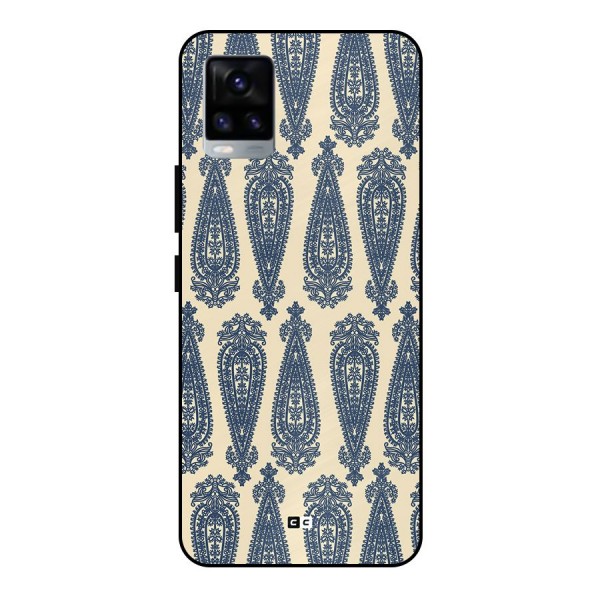 Kalamkari Design Metal Back Case for Vivo V20 2021