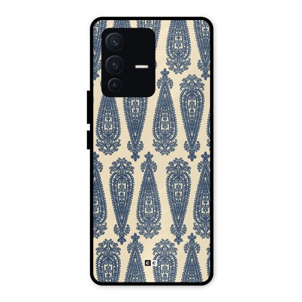 Kalamkari Design Metal Back Case for Vivo V23 5G