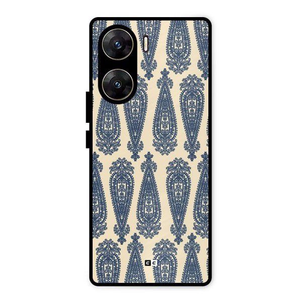 Kalamkari Design Metal Back Case for Vivo V29e