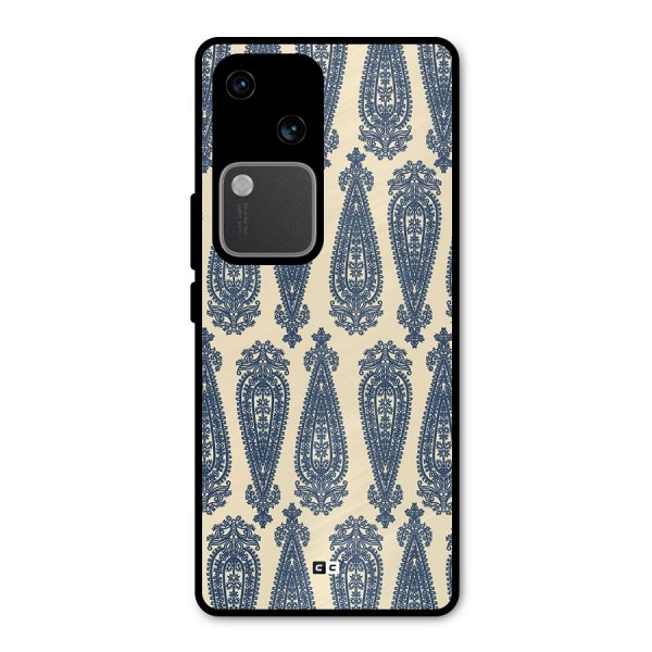 Kalamkari Design Metal Back Case for Vivo V30