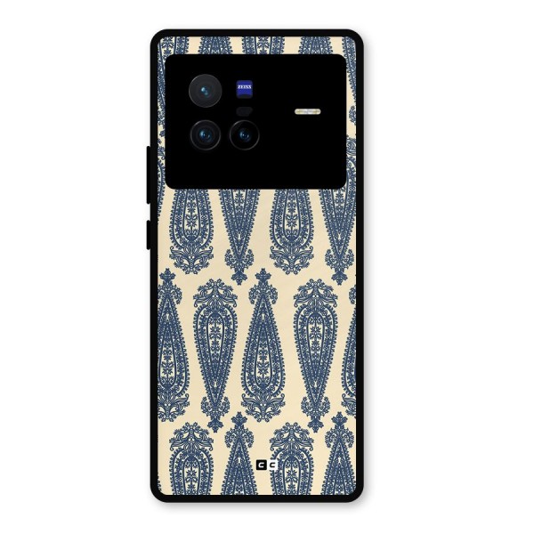 Kalamkari Design Metal Back Case for Vivo X80