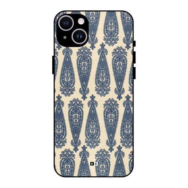 Kalamkari Design Metal Back Case for iPhone 14 Plus