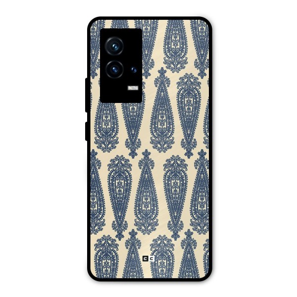 Kalamkari Design Metal Back Case for iQOO 9 5G