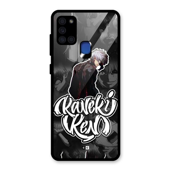 Kaneki Ken Manga Art Glass Back Case for Galaxy A21s