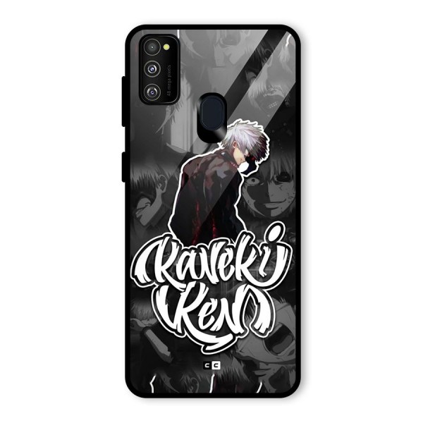 Kaneki Ken Manga Art Glass Back Case for Galaxy M21