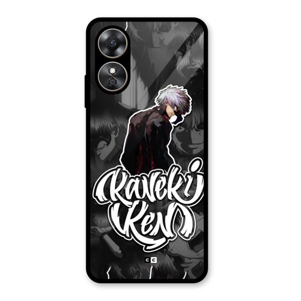 Kaneki Ken Manga Art Glass Back Case for Oppo A17