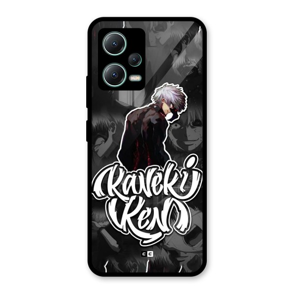 Kaneki Ken Manga Art Glass Back Case for Poco X5