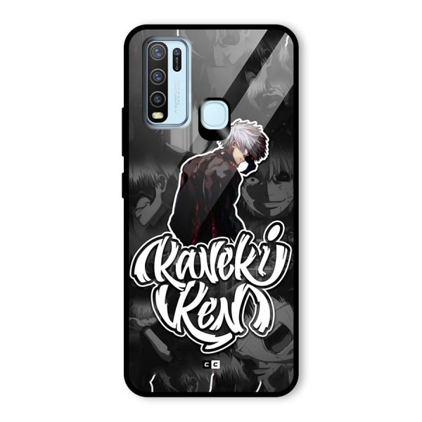 Kaneki Ken Manga Art Glass Back Case for Vivo Y30