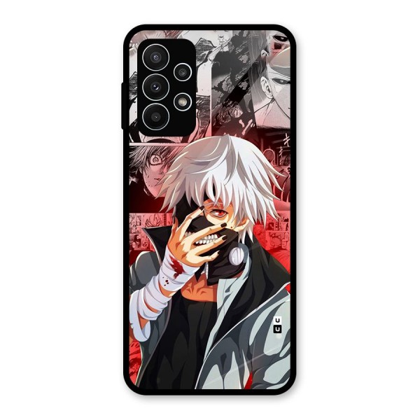 Kaneki Ken Manga Style Glass Back Case for Galaxy A23